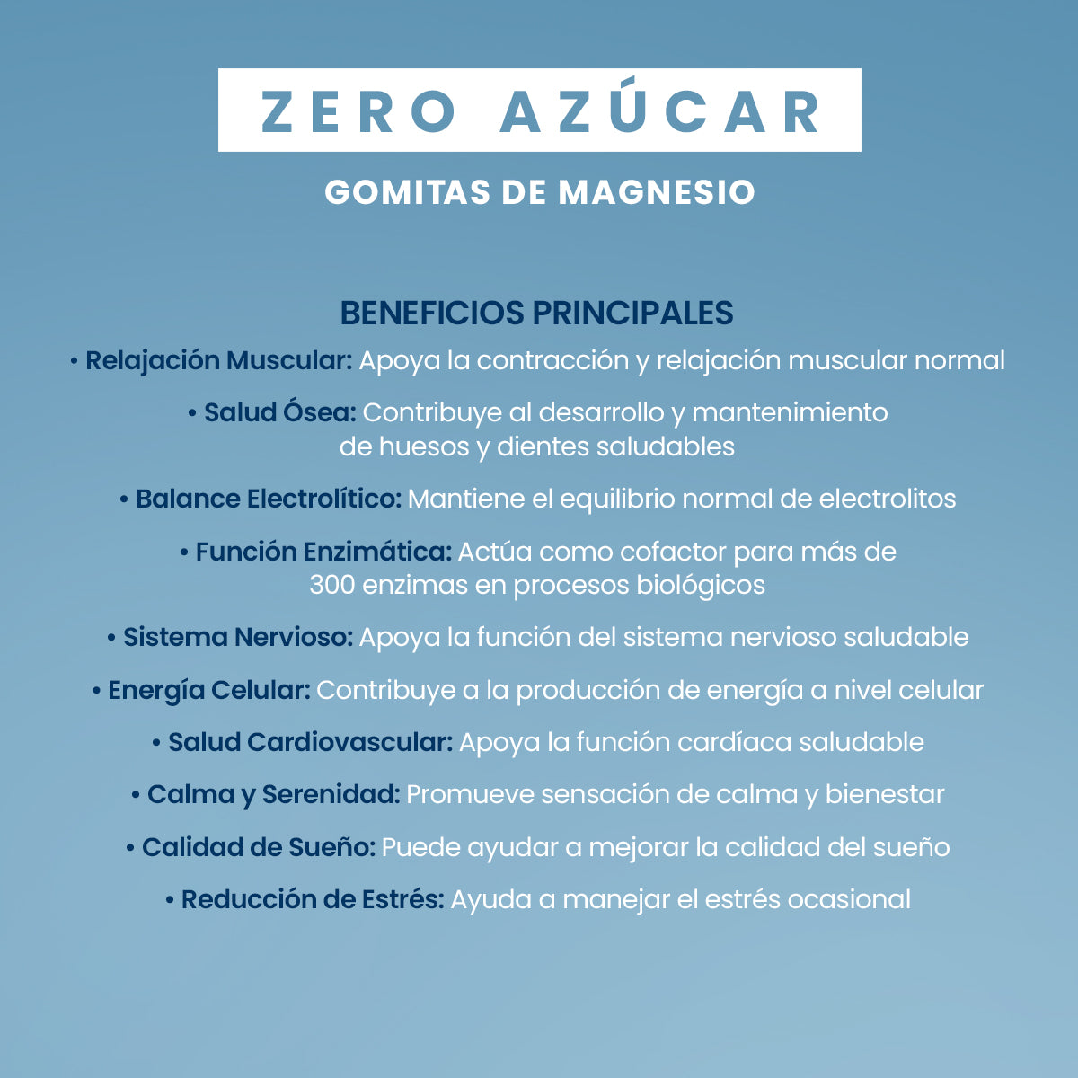 Gomitas de Magnesio - GOLI (Sin azúcar)