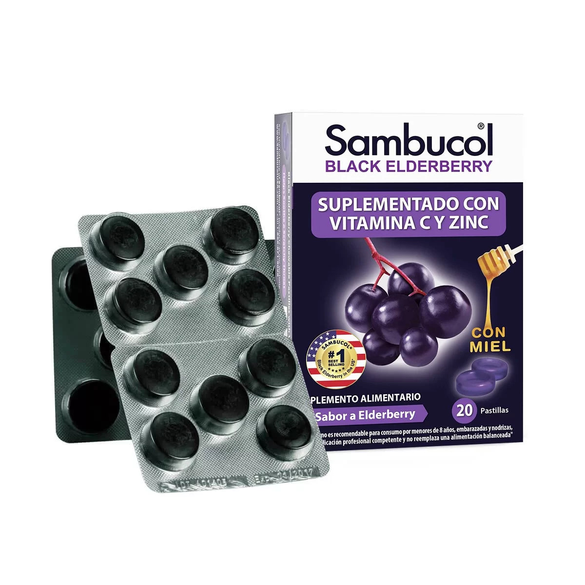 Sambucol Pastillas blandas para la Garganta con Miel x 20