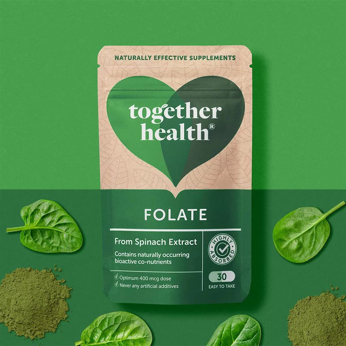 Folato en cápsulas Together Health