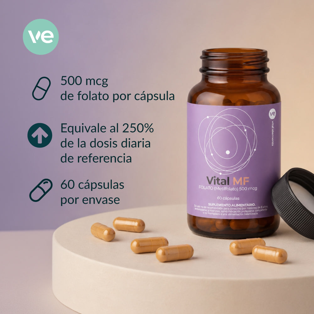 Vital MF - Metilfolato 500 mcg 60 Cápsulas
