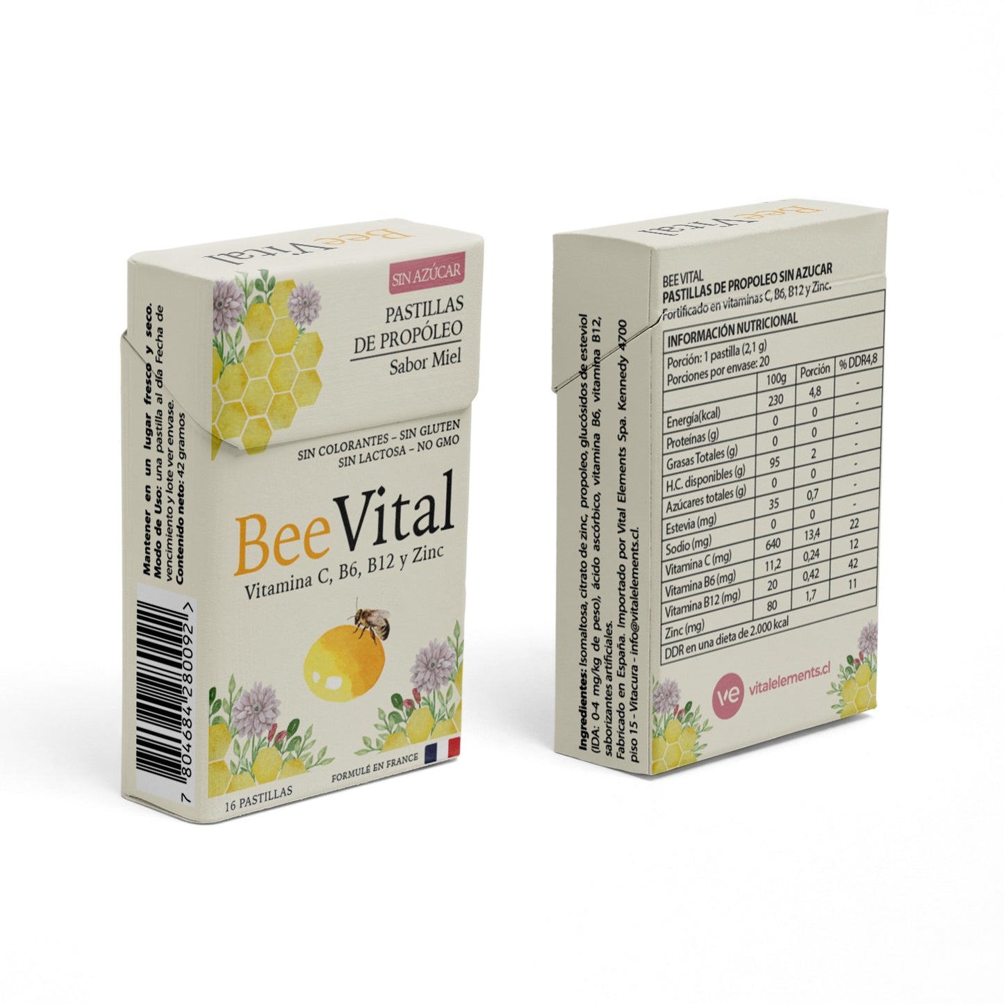 BeeVital Pastillas de Propóleo, sin azúcar