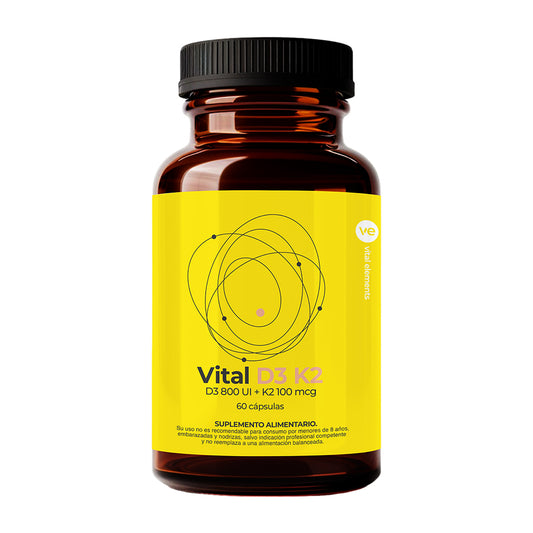 VITAL D3K2 - Vitamina D3 800 UI y K2 100 mcg