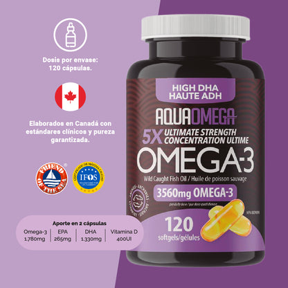Omega 3 - Aqua Omega - 5X alto en DHA