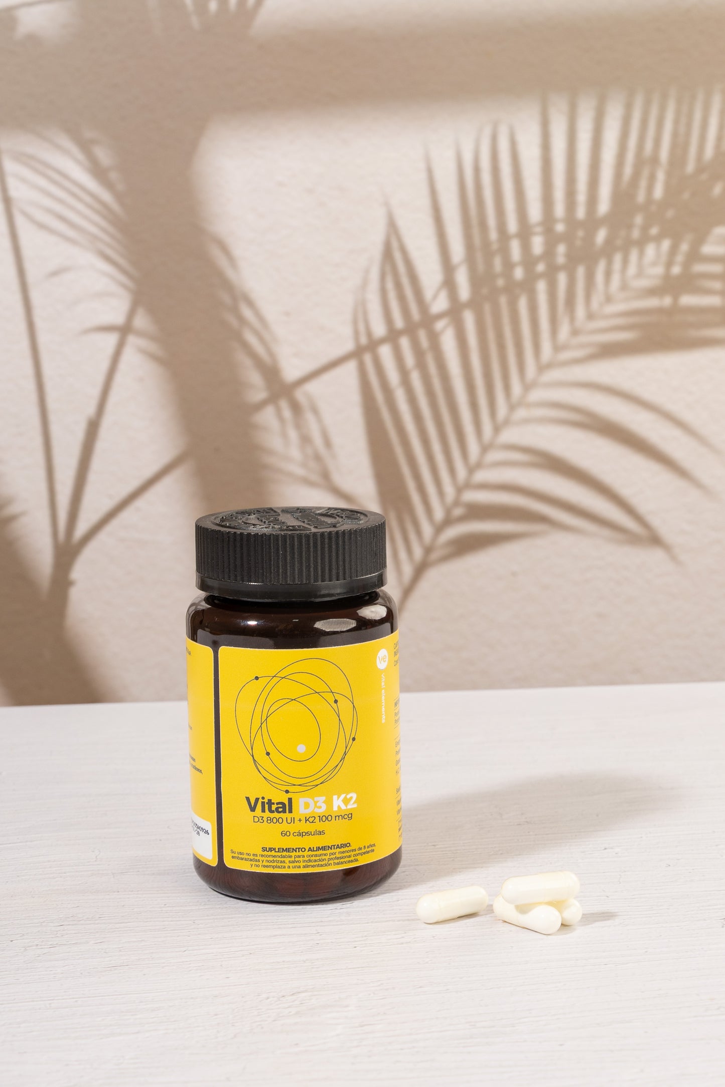 Vital D3 + K2® 60 Cápsulas | Vitamina D3 800 UI + Vitamina K2 MK-7 100 mcg