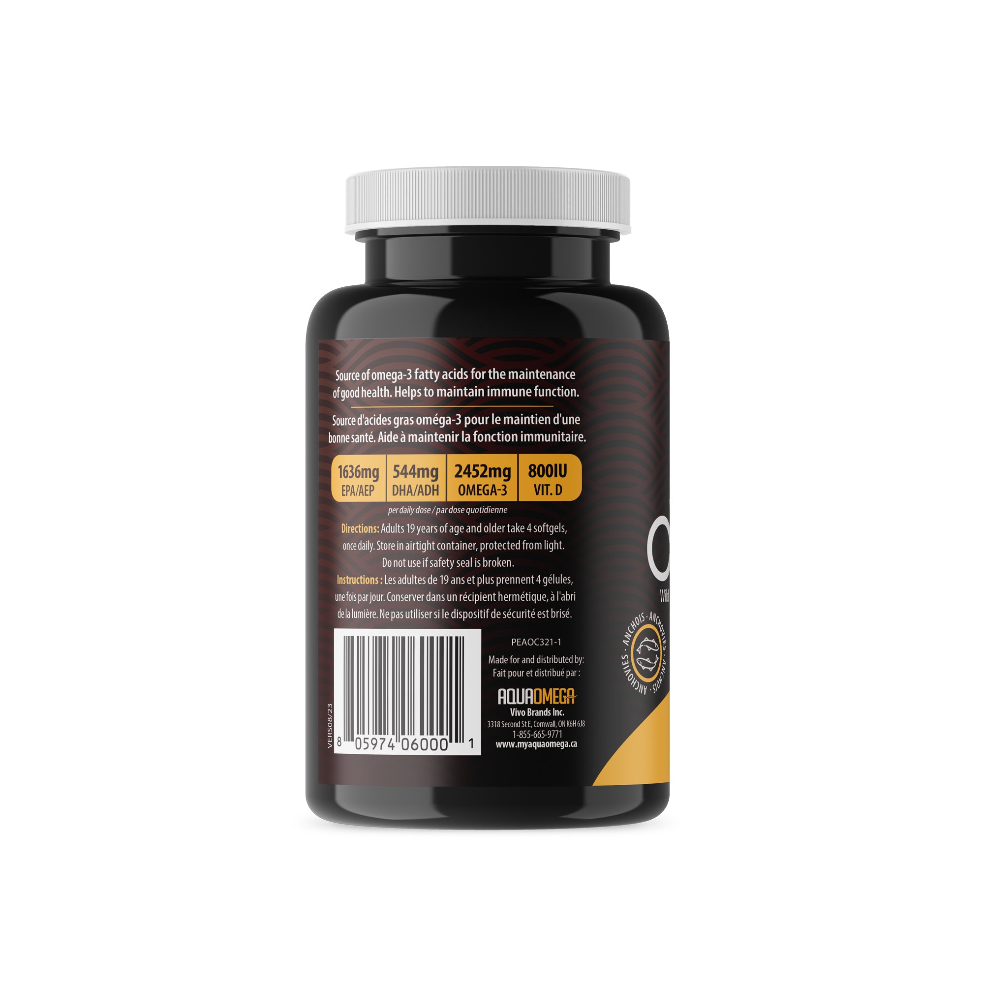 AquaOmega® 3X Extra Forte Omega-3 Premium 120 Cápsulas Blandas
