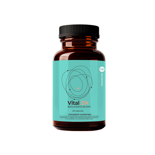 Vital ZN - Bisglicinato de Zinc 20 mg 60 Cápsulas
