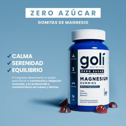 Gomitas de Magnesio - GOLI (Sin azúcar)