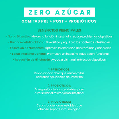 Gomitas Prebióticos + Postbióticos + Probióticos - GOLI (Sin Azúcar)