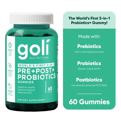 Gomitas Prebióticos + Postbióticos + Probióticos - GOLI