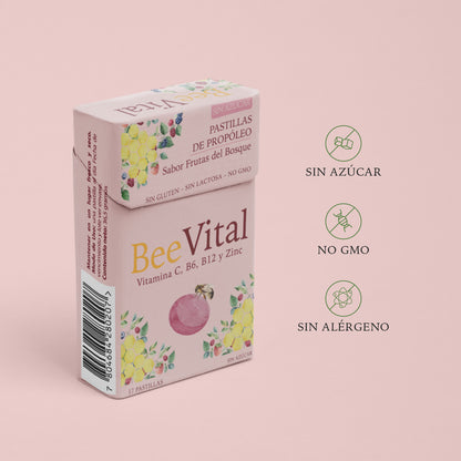 Bee Vital® Pastillas de Propóleo Frutas del Bosque | Vitamina C + Zinc