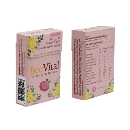 Bee Vital® Pastillas de Propóleo Frutas del Bosque | Vitamina C + Zinc