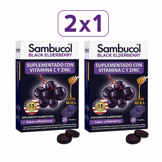 2x1 Sambucol Pastillas Blandas para la Garganta con Miel x 20 –