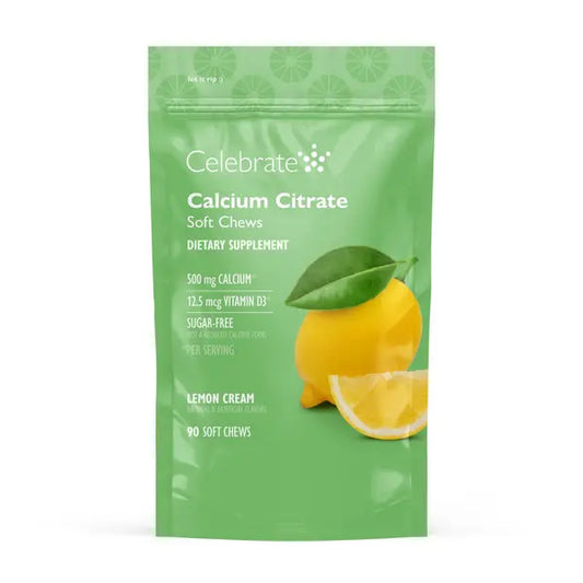 Calcio Masticable con vitamina D - Clebrate - sabor Lemon Cream