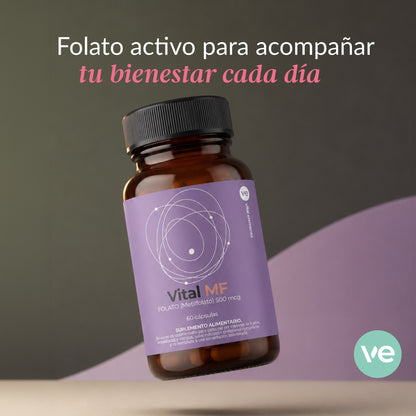 Vital MF -  Metilfolato 500 mcg 60 Cápsulas