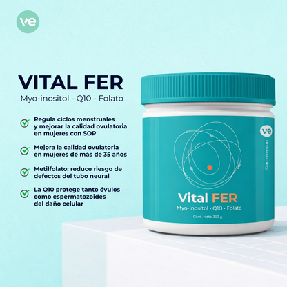 Vital Fer Myo Inositol Q10 Folato  Balance Hormonal 300g