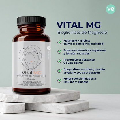 VITAL MG - Blisglicinado de Magnesio 600 mg