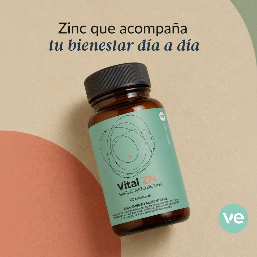 Vital ZN - Bisglicinato de Zinc 20 mg 60 Cápsulas