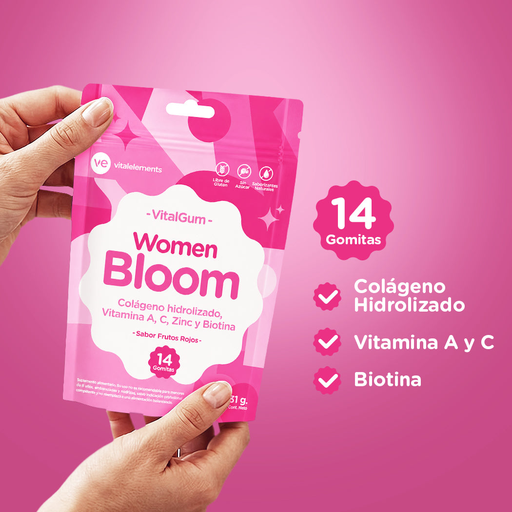 VitalGum Women Bloom | 14 Gomitas Sabor Frutos Rojos