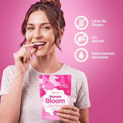 VitalGum Women Bloom | 14 Gomitas Sabor Frutos Rojos