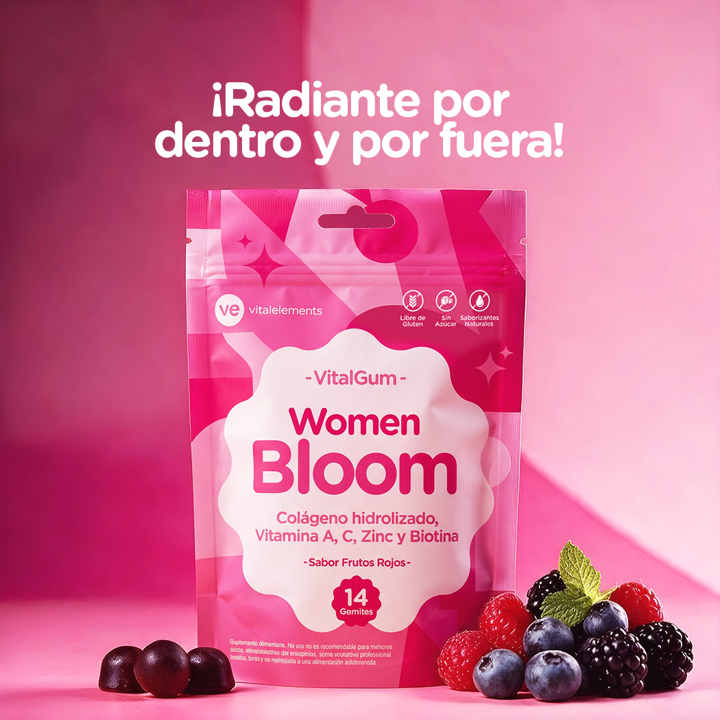 VitalGum Women Bloom | 14 Gomitas Sabor Frutos Rojos