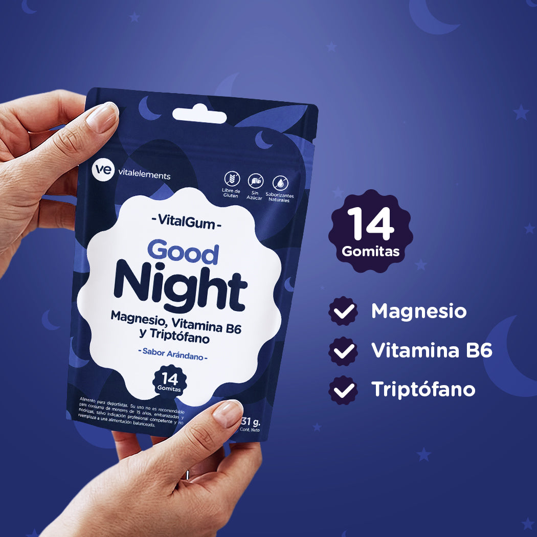 VitalGum Good Night | 14 Gomitas Sabor Arándano