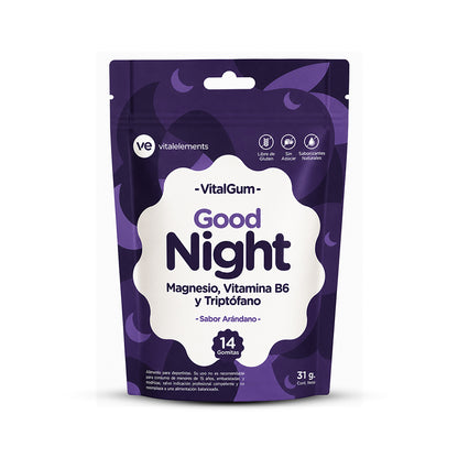 VitalGum Good Night | 14 Gomitas Sabor Arándano