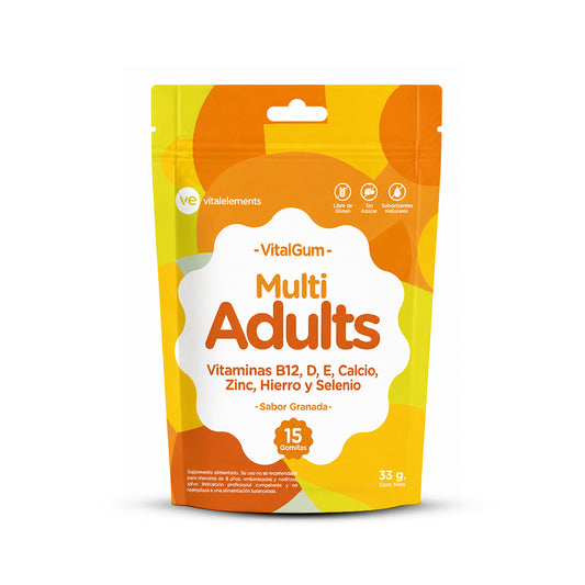 VitalGum Multi Adults | 15 Gomitas Multivitamínicas Sabor Granada