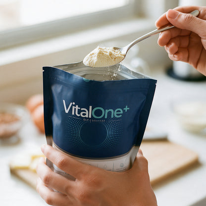 Vital One+ | Proteína, Fibra, Vitaminas y Minerales | 30 Porciones Sabor Vainilla Crema