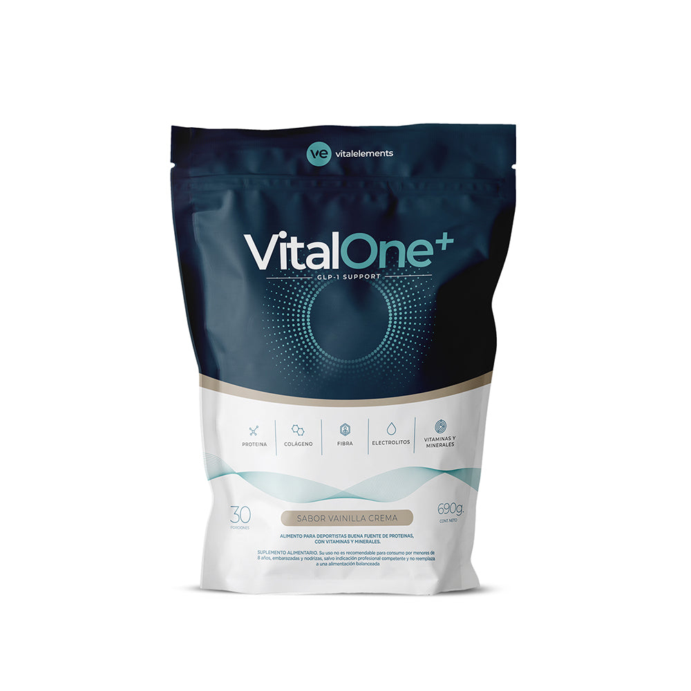 Vital One+ | Proteína, Fibra, Vitaminas y Minerales | 30 Porciones Sabor Vainilla Crema