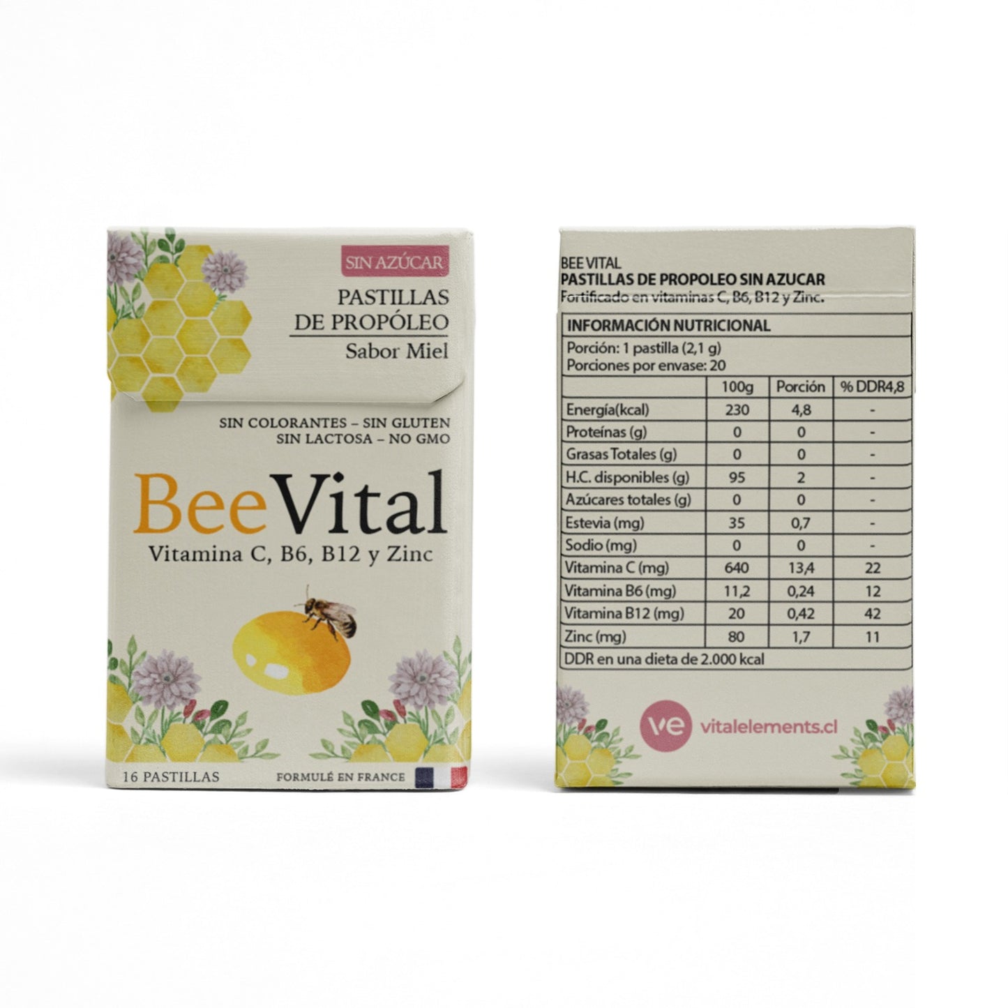 BeeVital Pastillas de Propóleo, sin azúcar