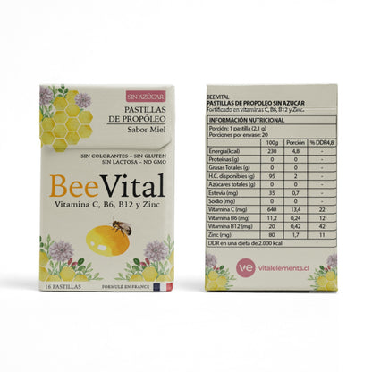 BeeVital Pastillas de Propóleo, sin azúcar