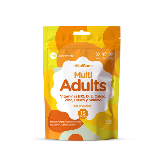 VitalGum Multi Adults | 15 Gomitas Multivitamínicas Sabor Granada
