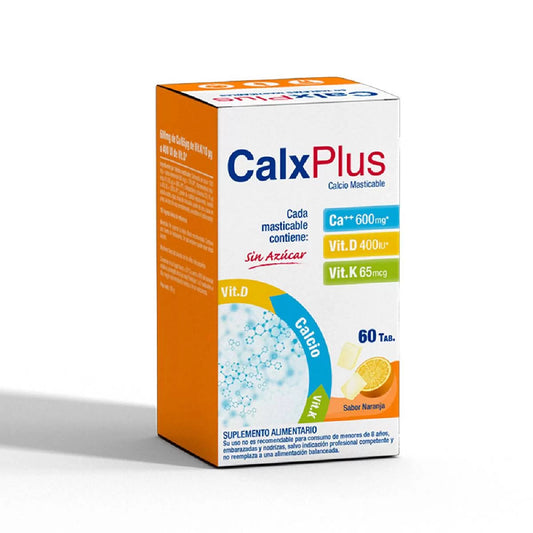 CalxPlus® Naranja – 60 Comprimidos masticables