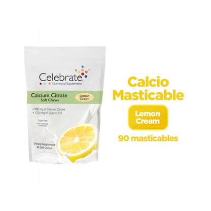Calcio Masticable Suave Lemon Cream